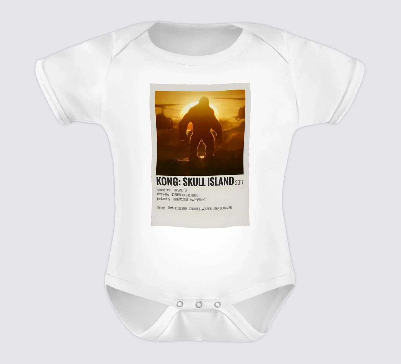 KONG SKULL ISLAND 2017 body neonato maniche corte da MVFminimalist