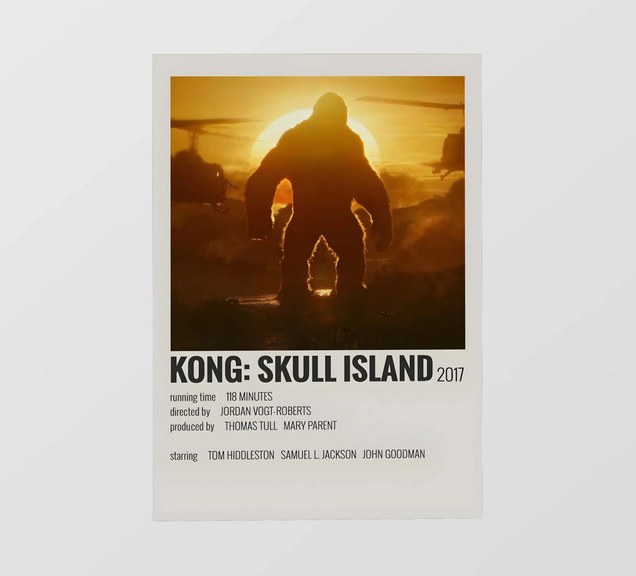 KONG SKULL ISLAND 2017 pellicola backlit da MVFminimalist