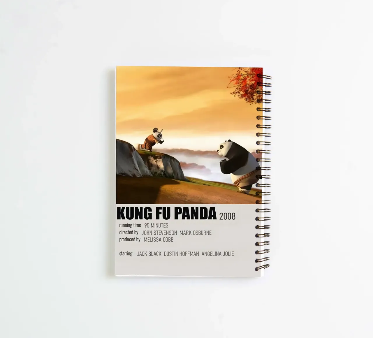 KUNG FU PANDA 2008 carnet à spirale de MVFminimalist