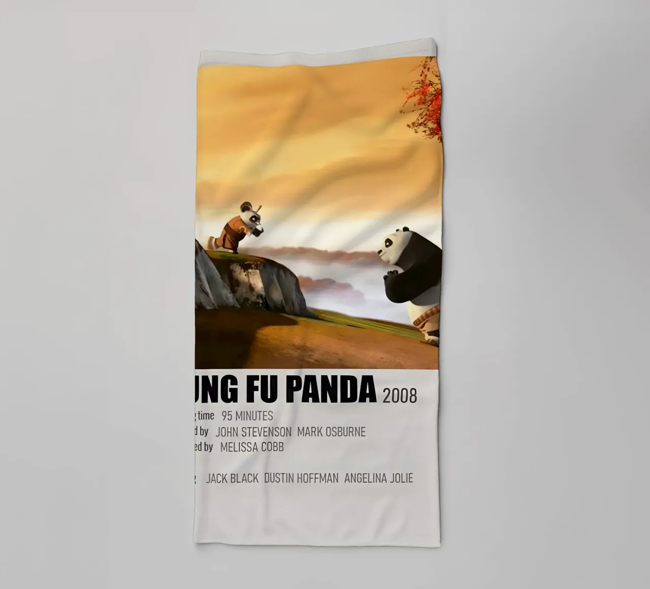 KUNG FU PANDA 2008 asciugamano da bagno da MVFminimalist