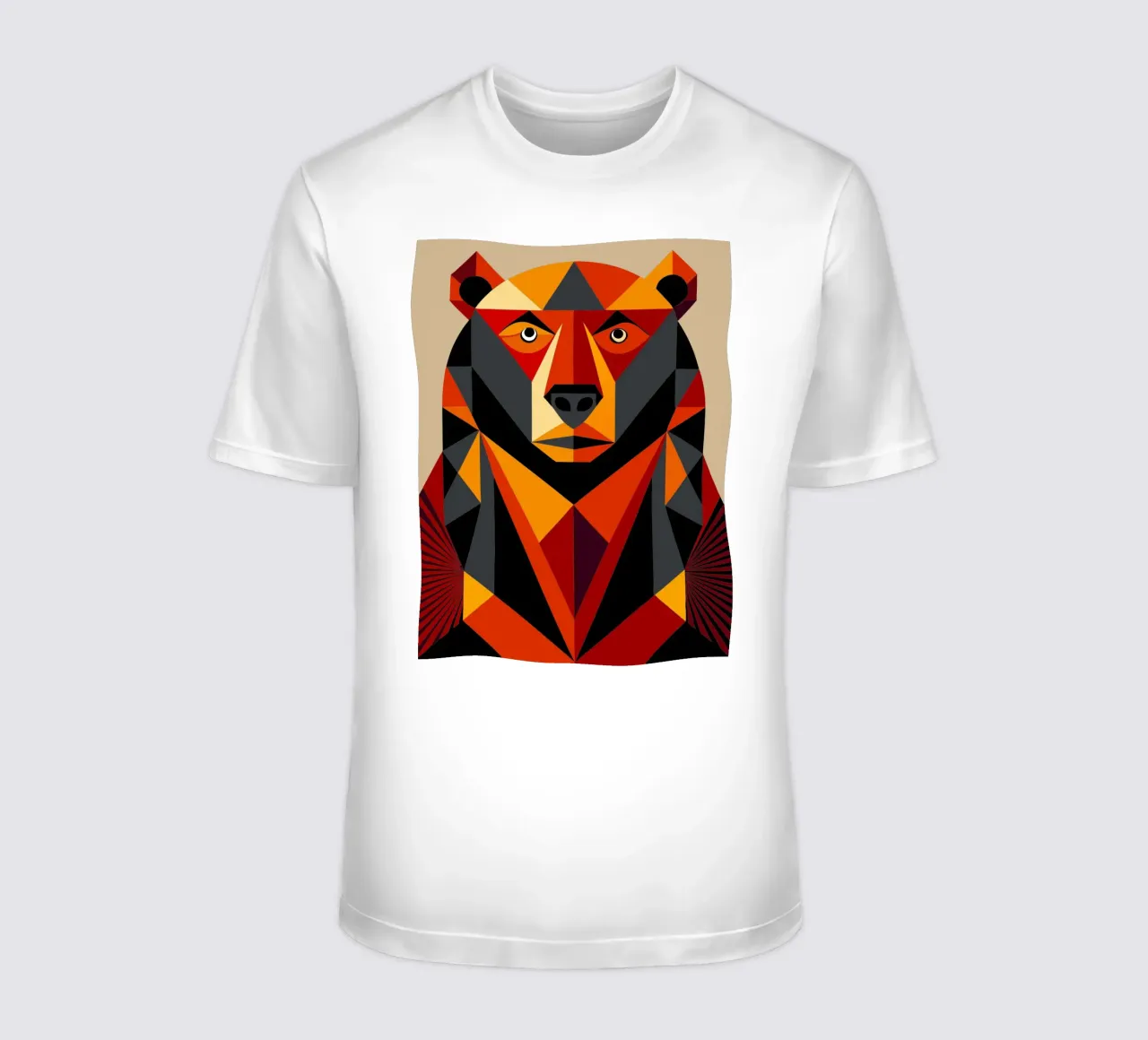 illustrazione geometrica dell'orso t-shirt da nemaro