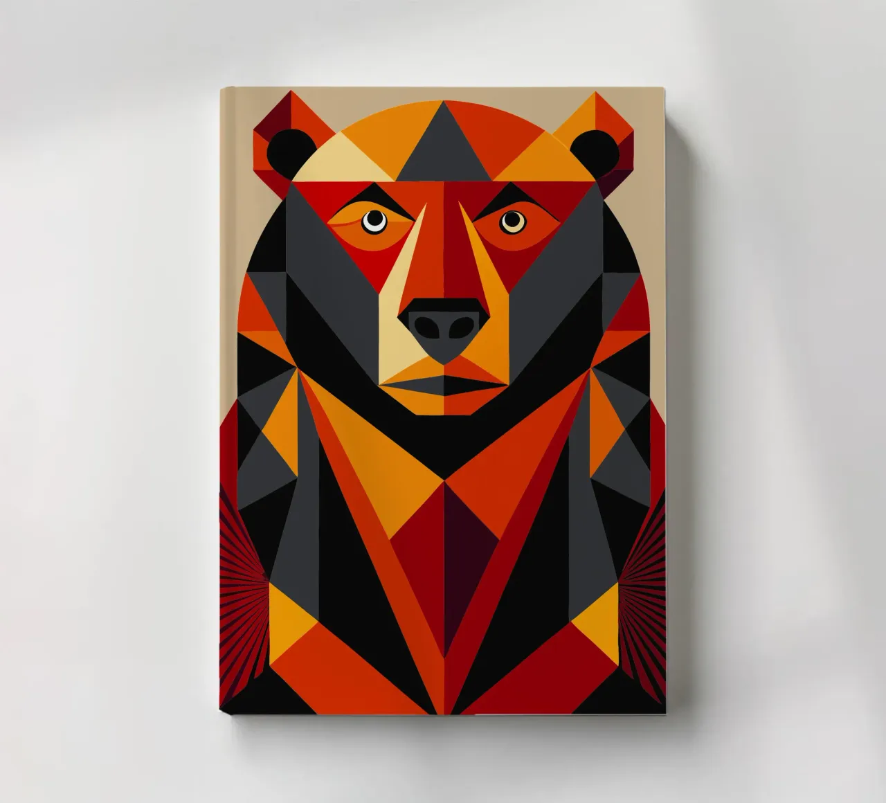 bear geometrics ilustration notebook by nemaro