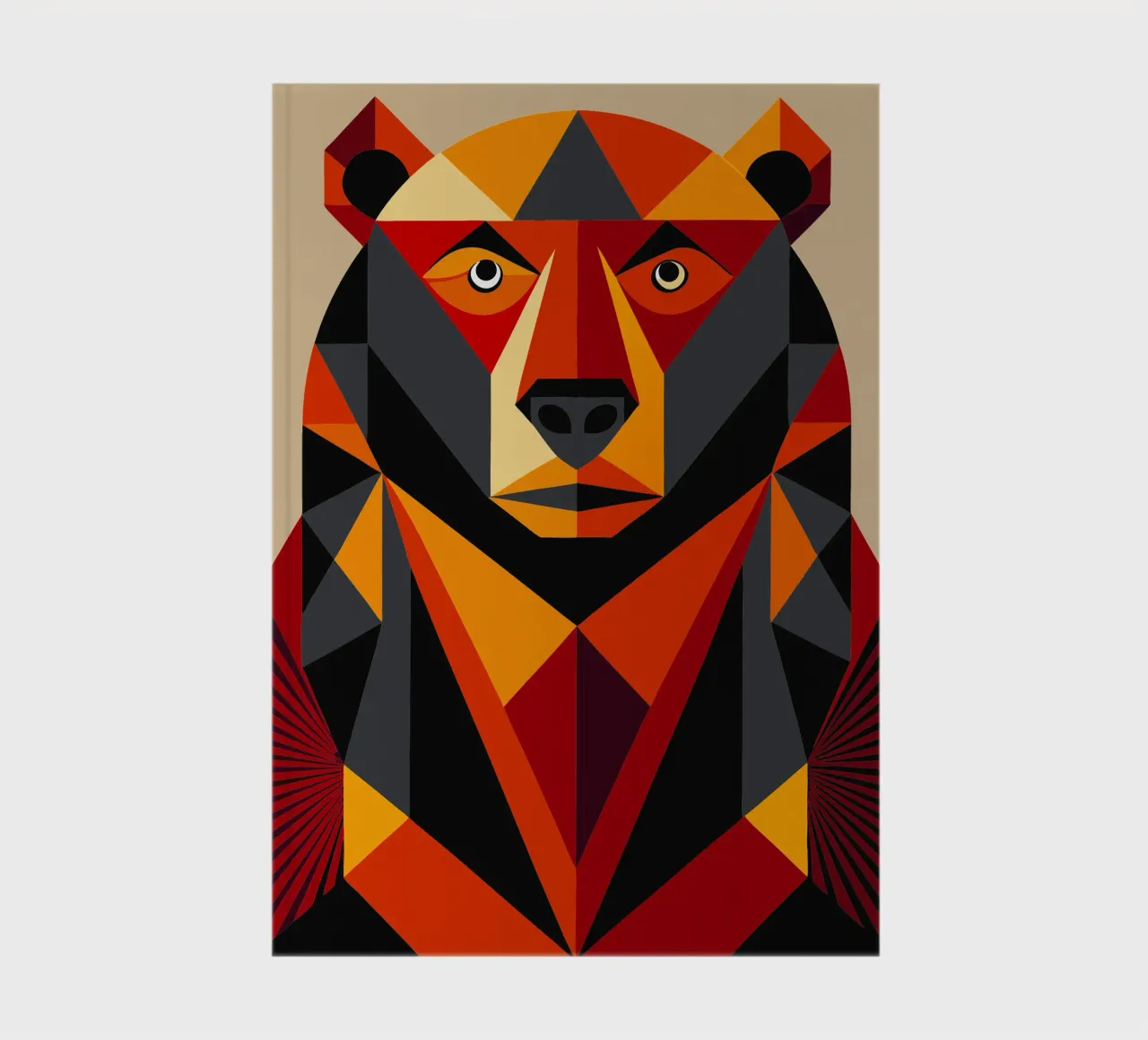 bear geometrics ilustration notebook by nemaro