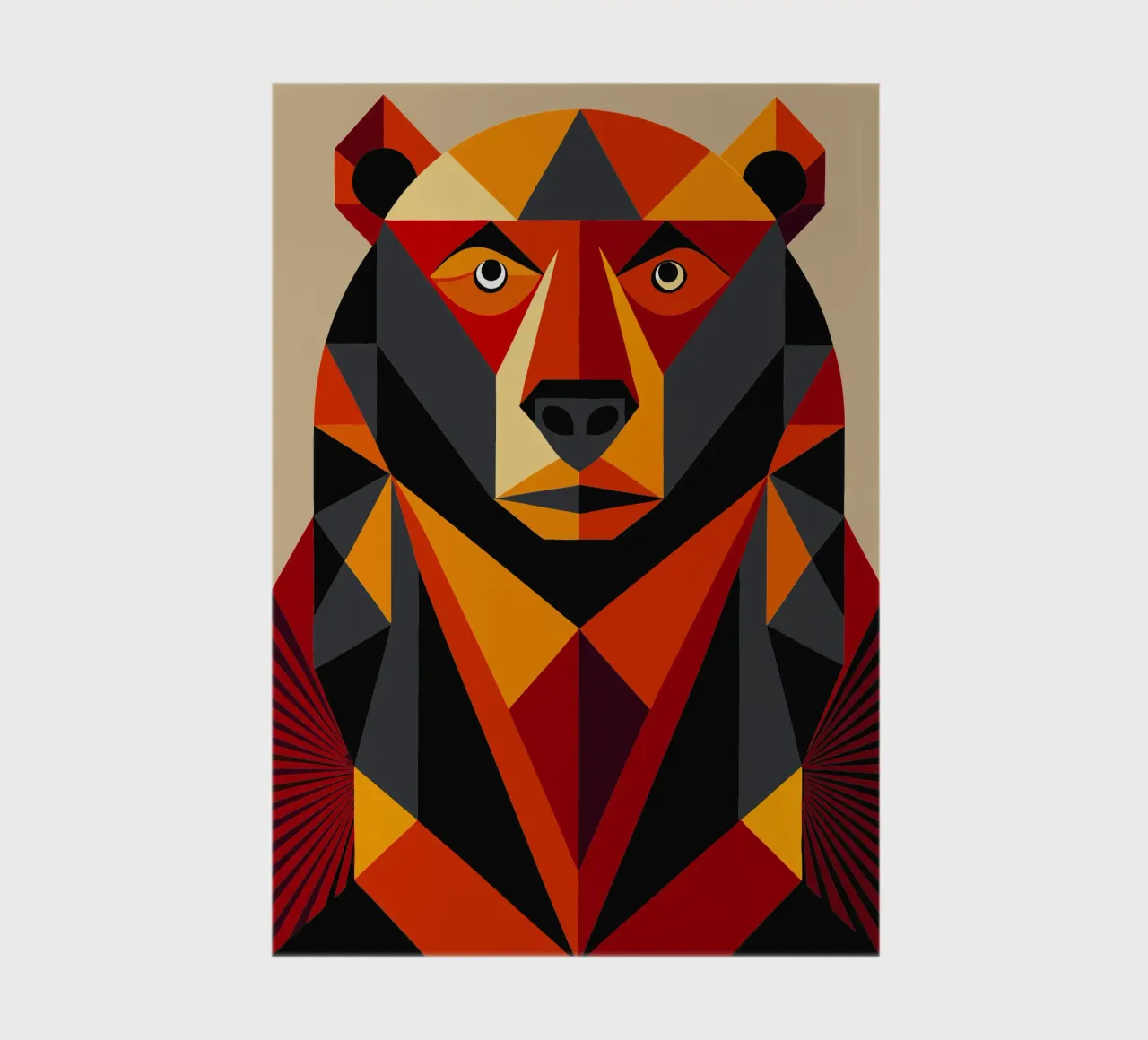 bear geometrics ilustration notebook by nemaro