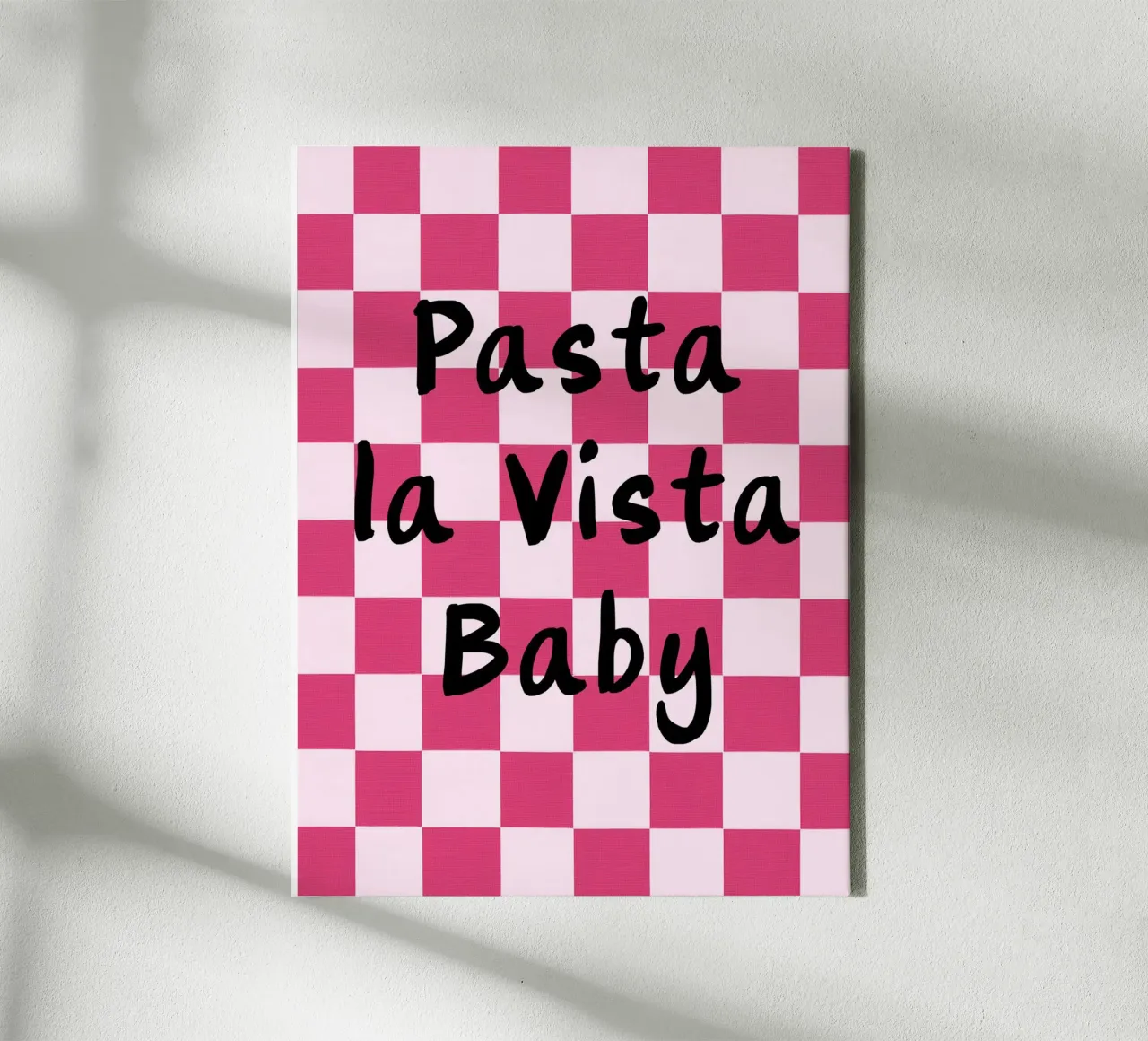 Pasta la Vista Baby con stile tela con Cornice a cassetta da Carinaprint