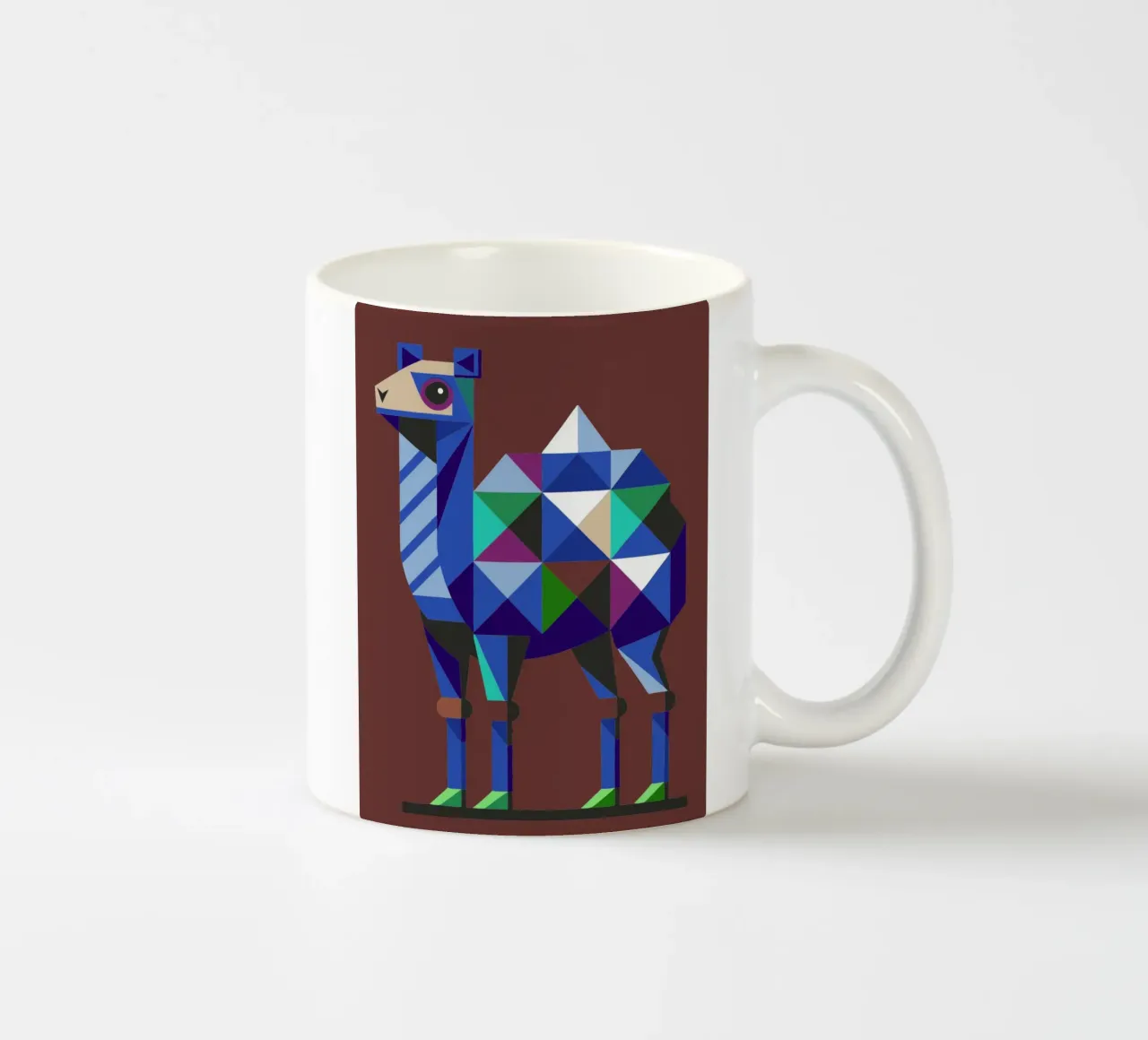 ilustrazione geometrica del cammello tazza in ceramica da nemaro