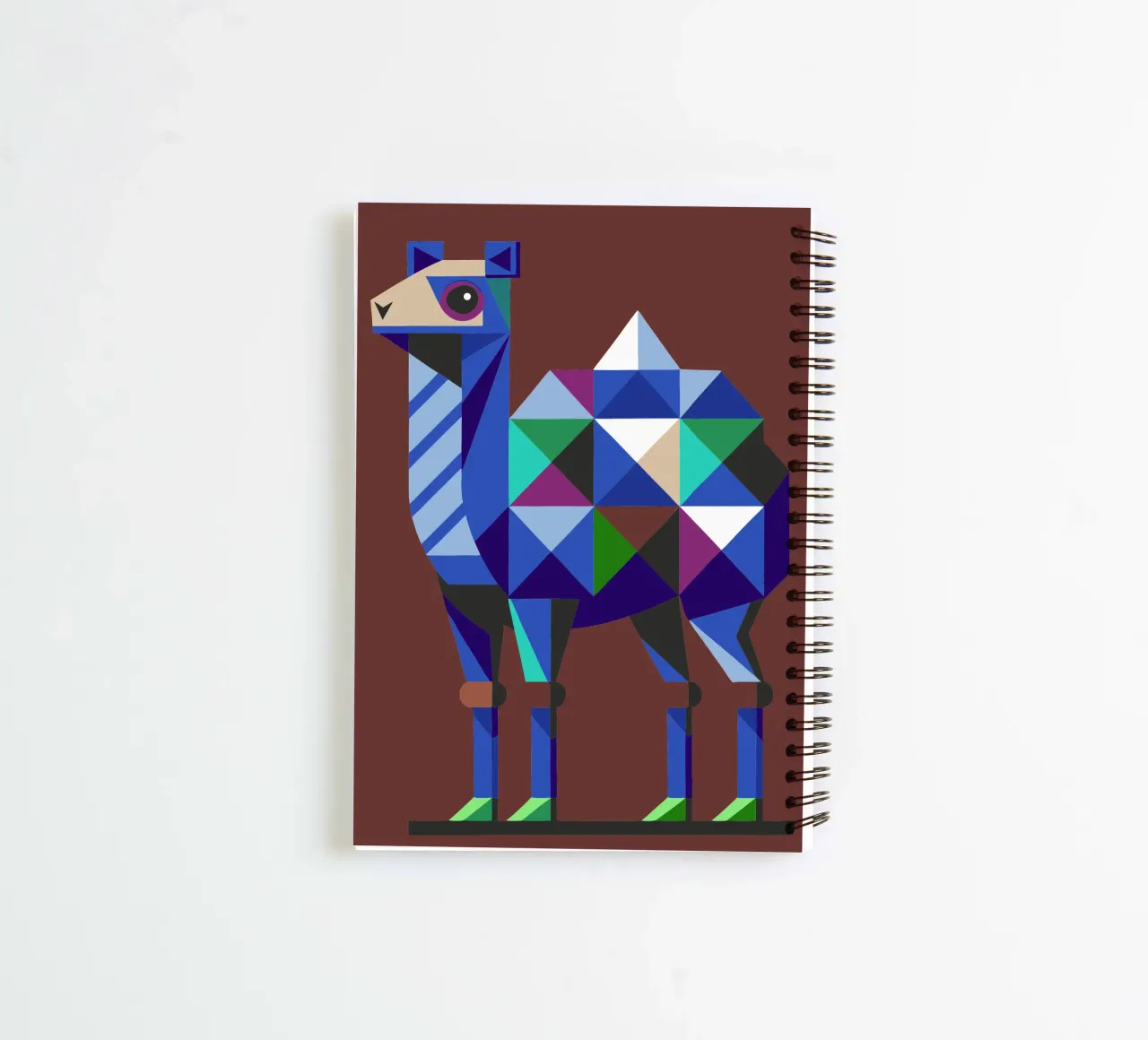 camel geometrics ilustration spiral notebook by nemaro