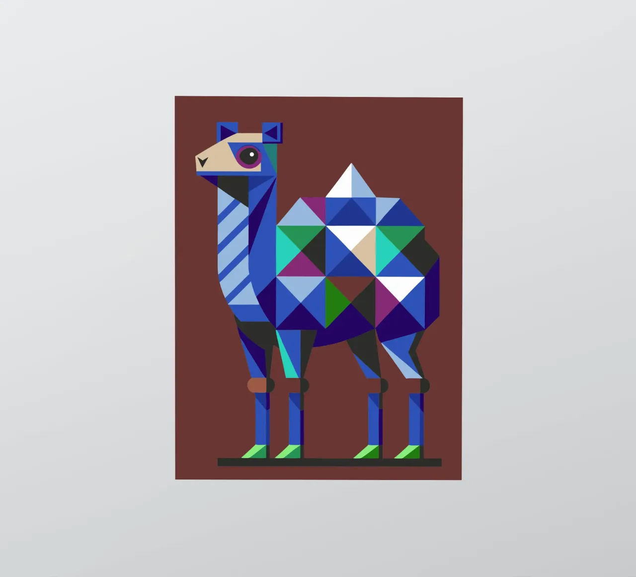 camel geometrics ilustration sticker by nemaro