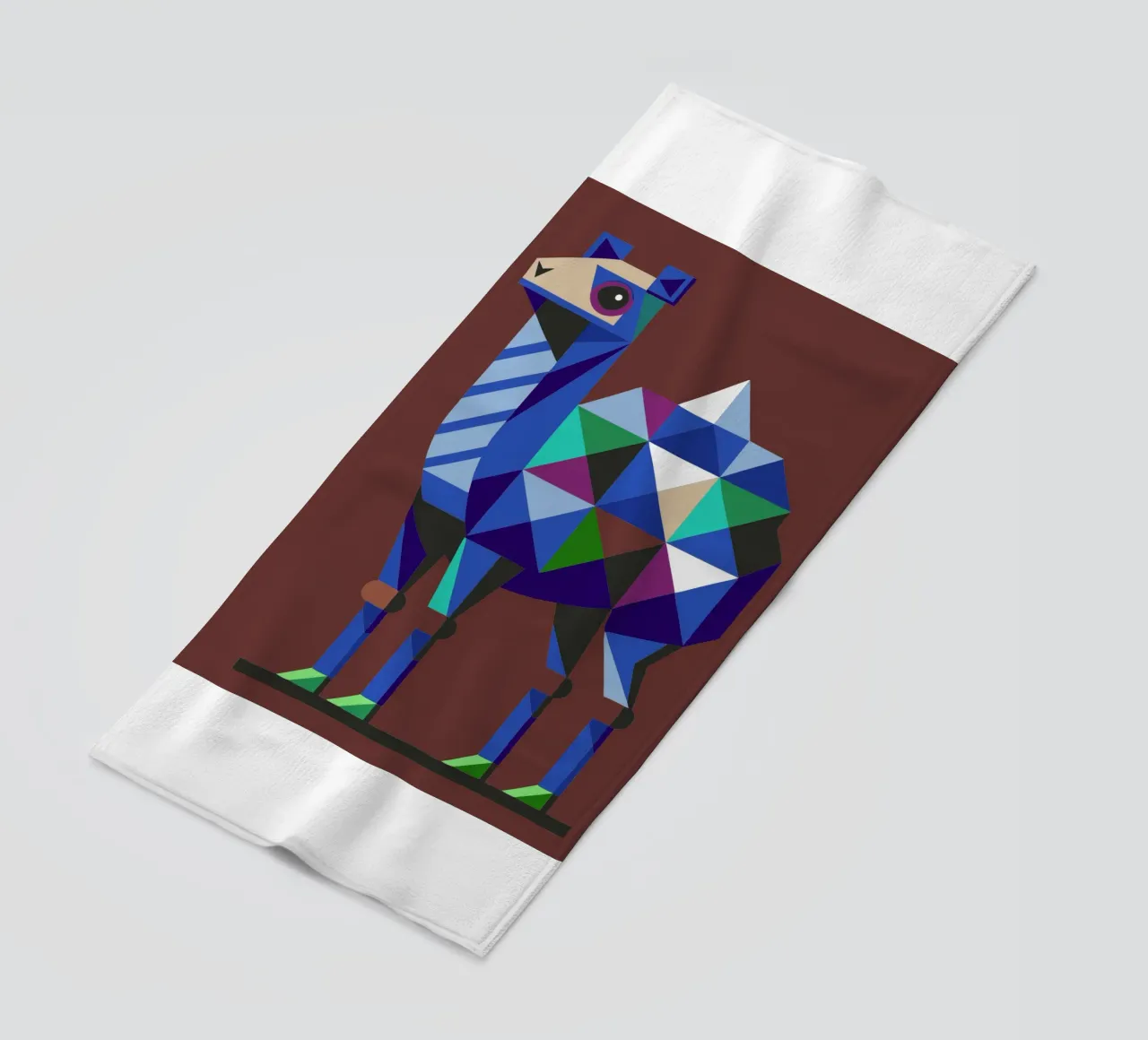 ilustrazione geometrica del cammello telo mare da nemaro