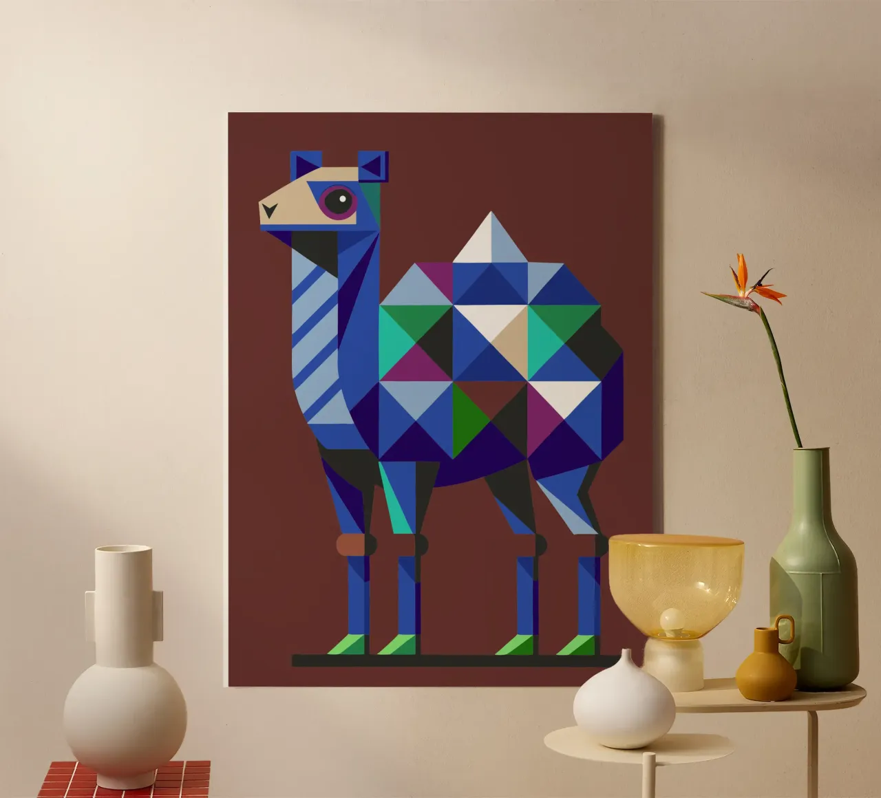 camel geometrics ilustration canvas by nemaro