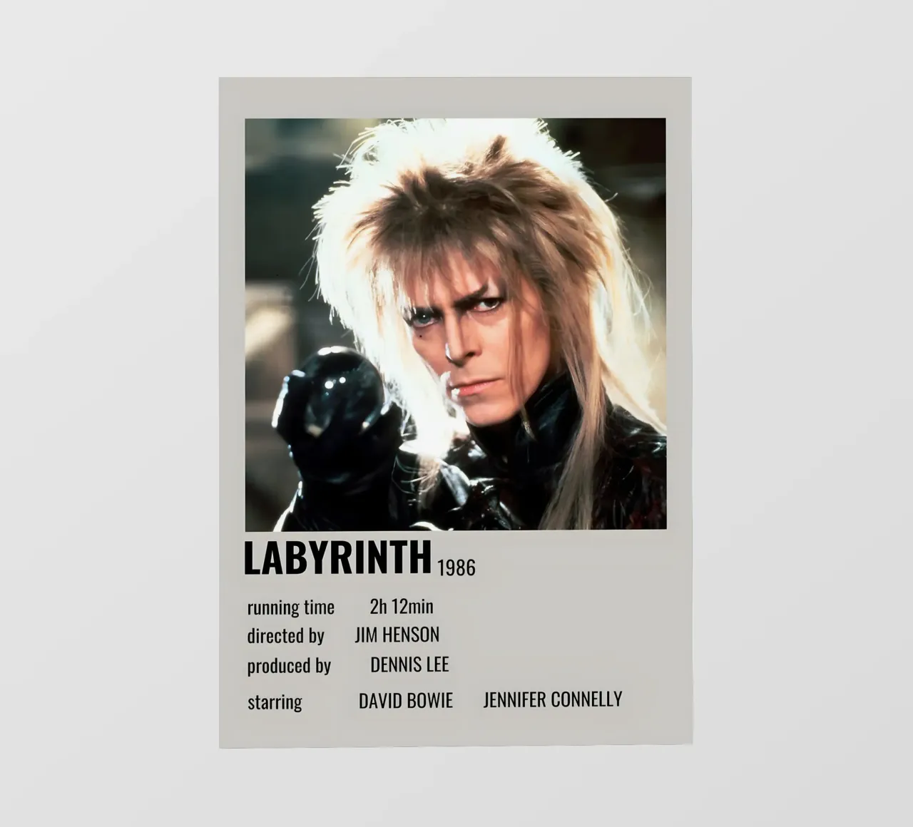 LABYRINTH 1986 telo in pvc da MVFminimalist