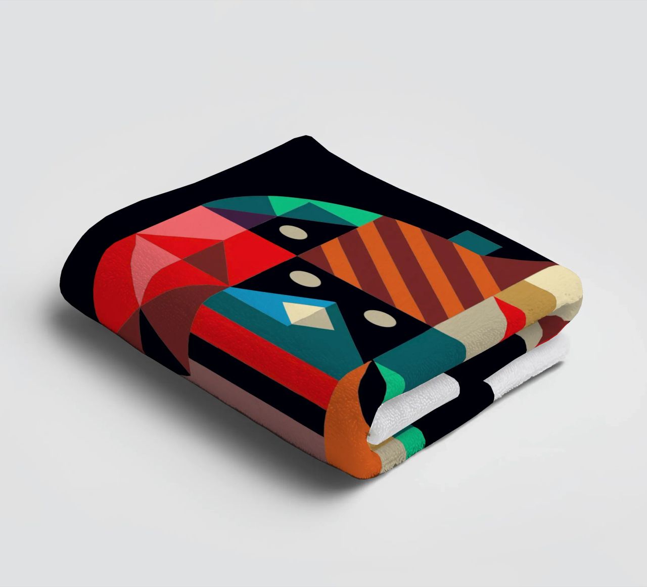 capybara geometrics ilustration serviette de bain de nemaro