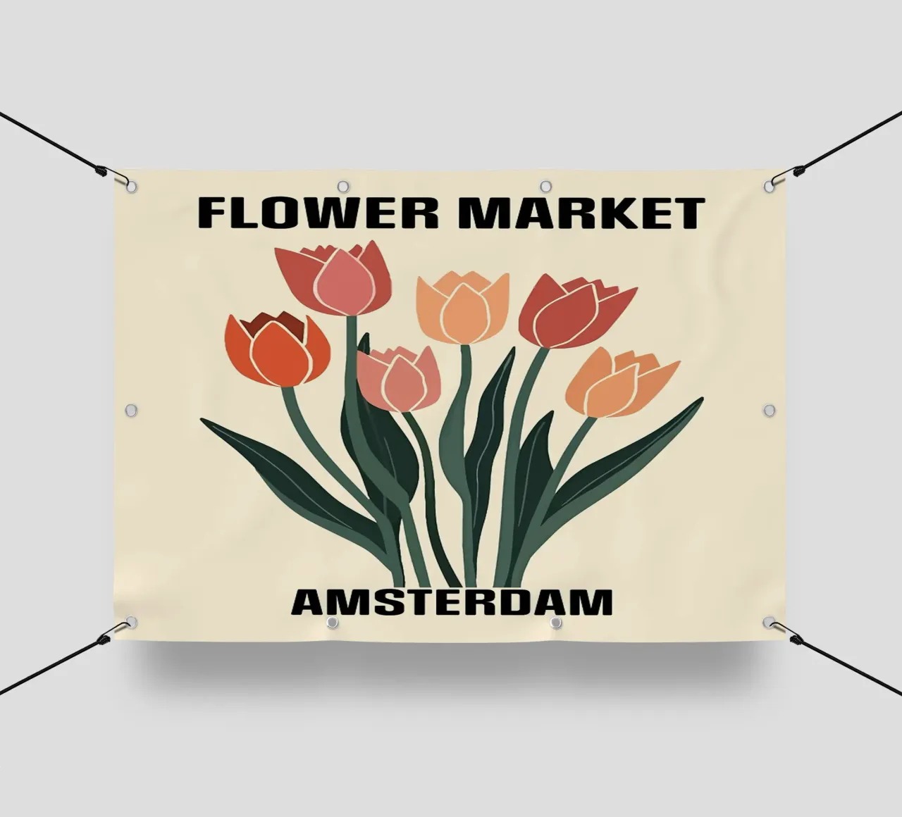 Mercato dei fiori di Amsterdam telo in pvc da FlowersShop