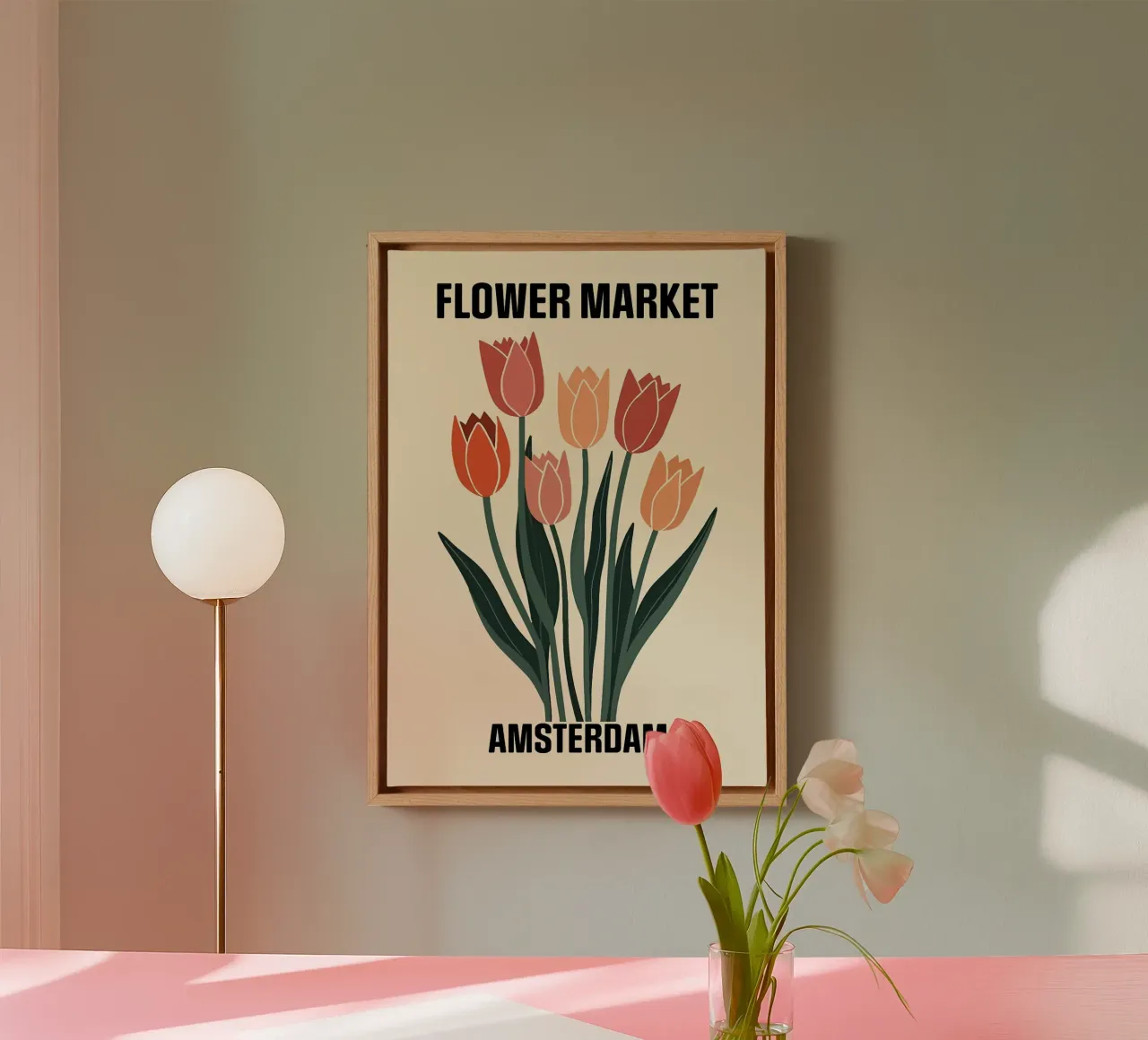 Mercato dei fiori di Amsterdam tela con Cornice a cassetta da FlowersShop