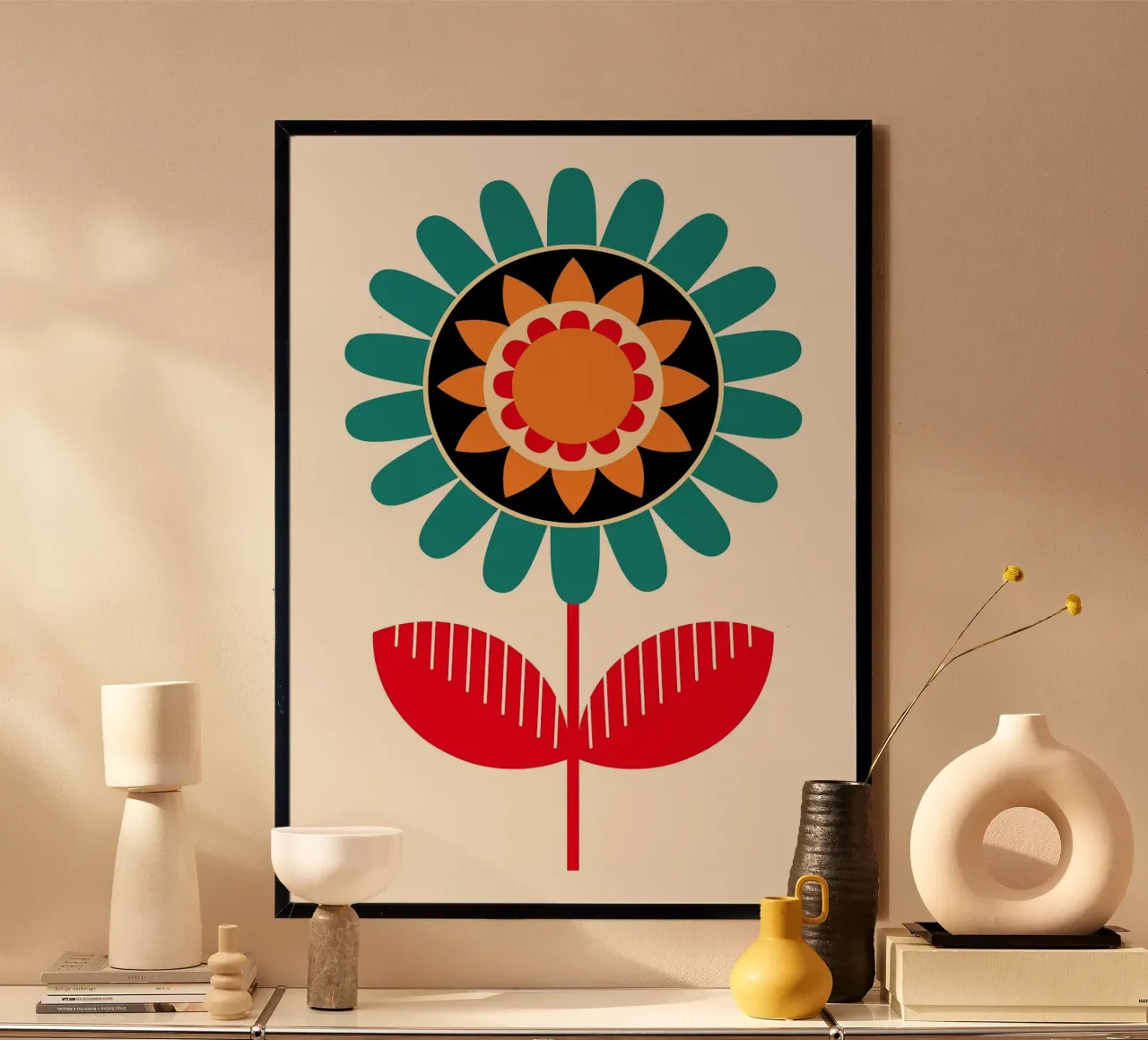 Fiore moderno di metà secolo poster da FlowersShop