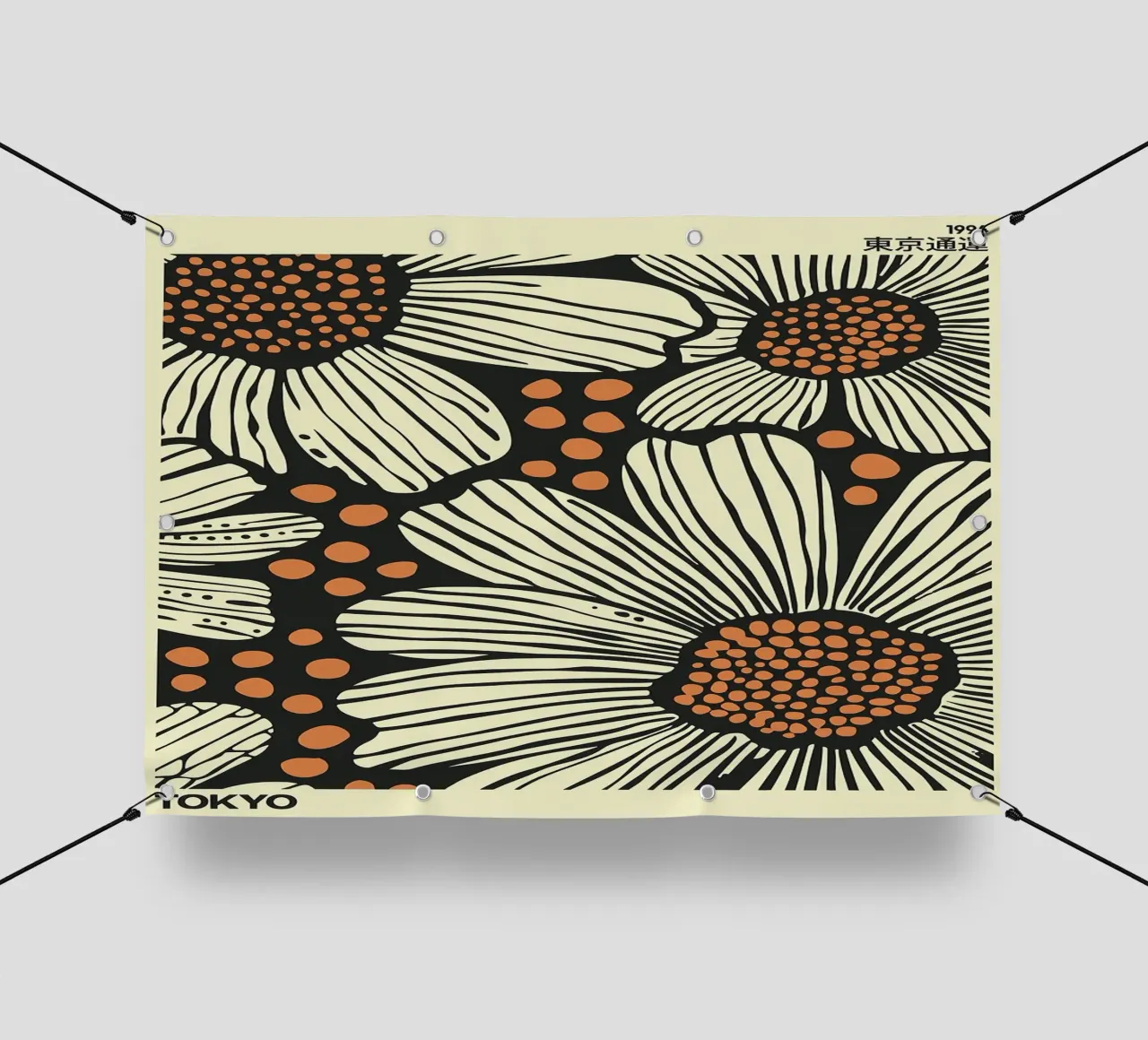 Tokyo Flower Print pvc cover by FlowersShop