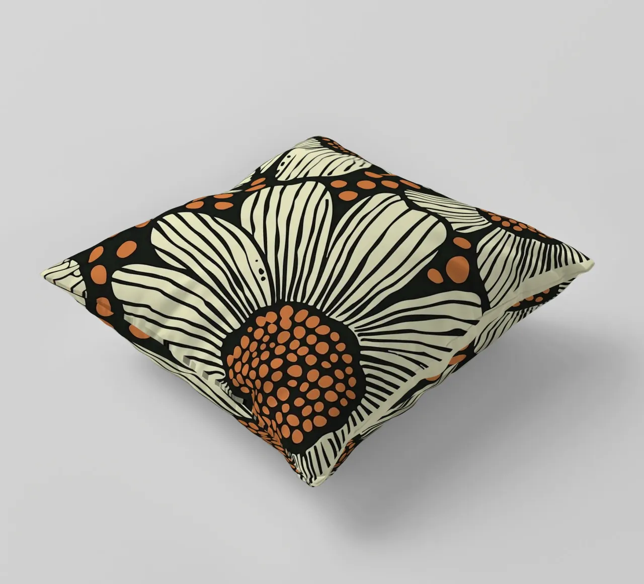 Tokyo Flower Print decorative cushion by FlowersShop