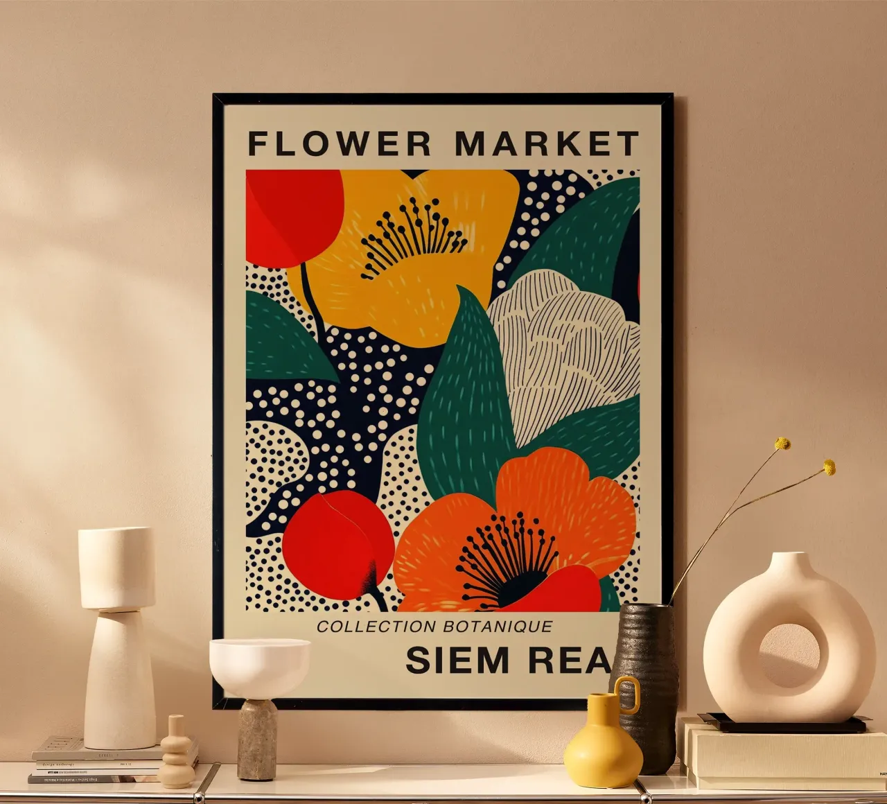 Poster del mercato dei fiori di Siem Reap poster da FlowersShop