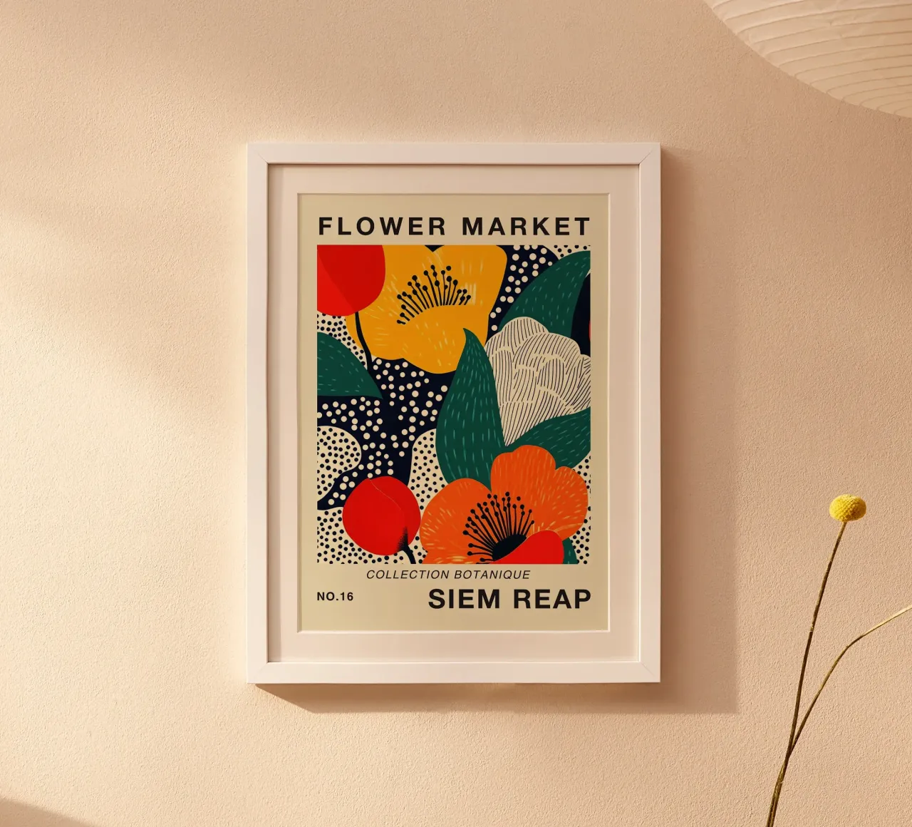 Poster del mercato dei fiori di Siem Reap poster da FlowersShop