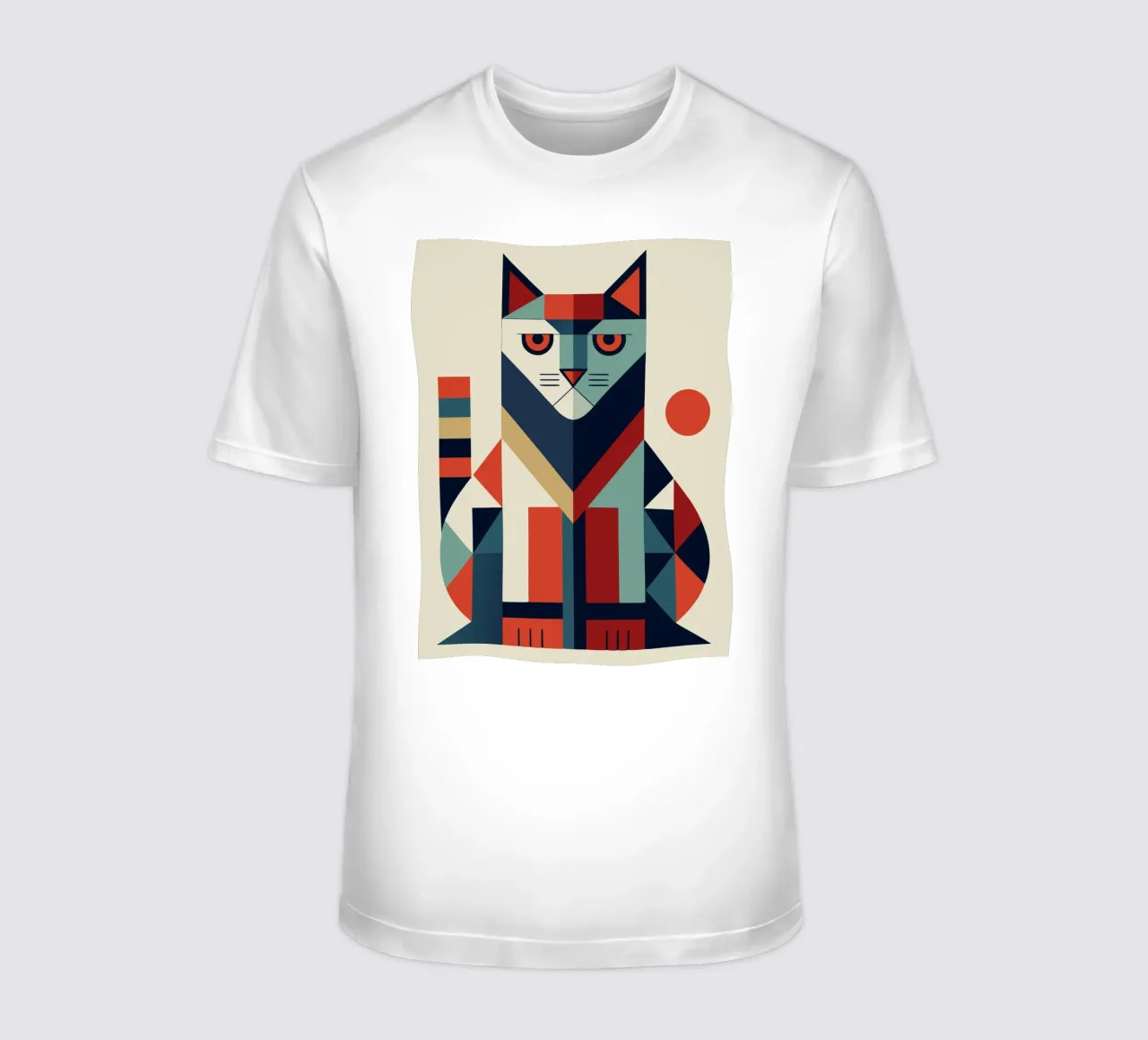 illustratie kattengeometrie t-shirt van nemaro