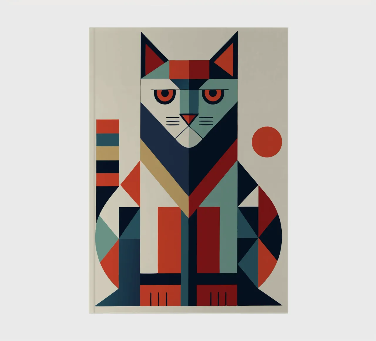 cat geometrics ilustration notebook by nemaro