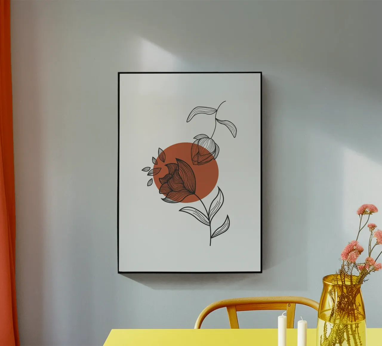 beauty flower acrylic glass by FlowersShop