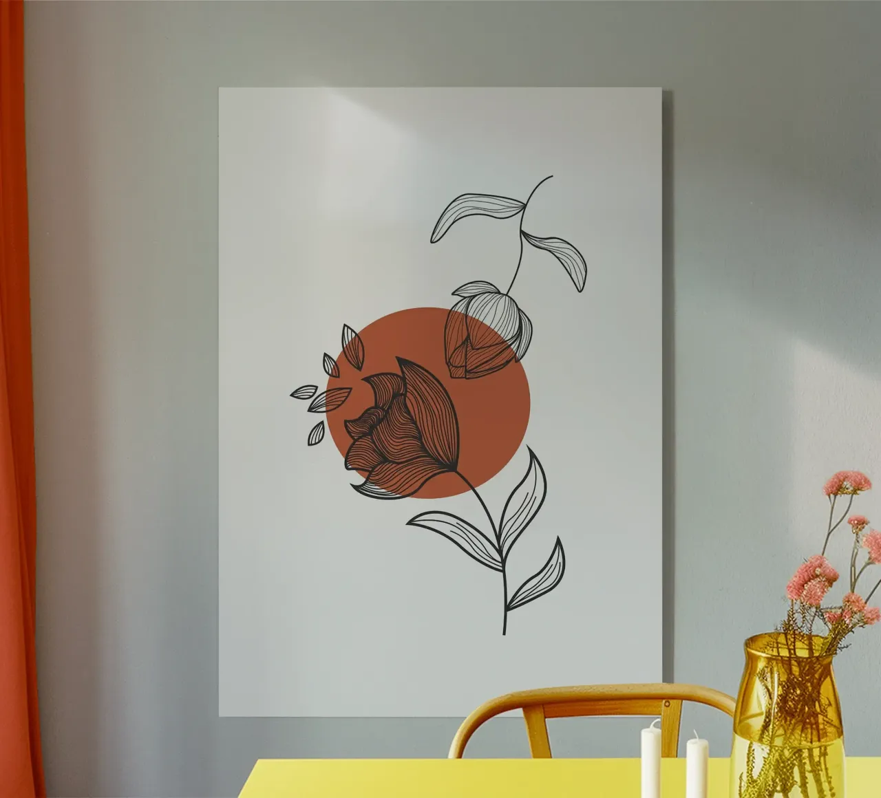 beauty flower acrylic glass by FlowersShop