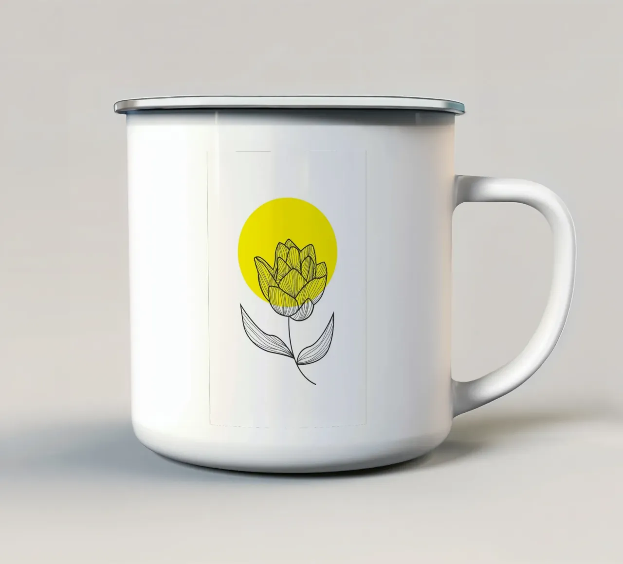 Sonne und Blume Emaille Tasse von FlowersShop