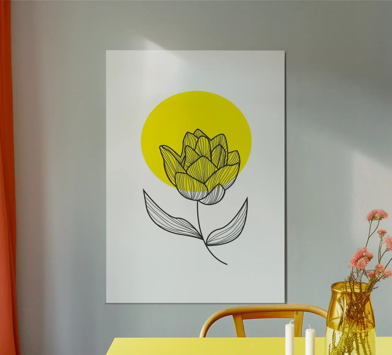 sole e fiore alluminio dibond da FlowersShop