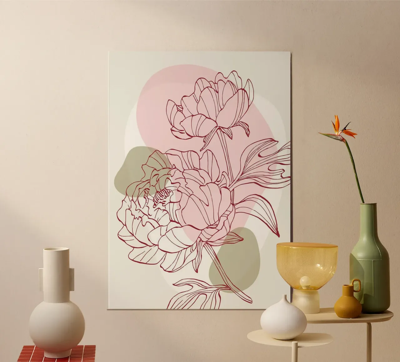 Fiori di peonia Arte poster da FlowersShop