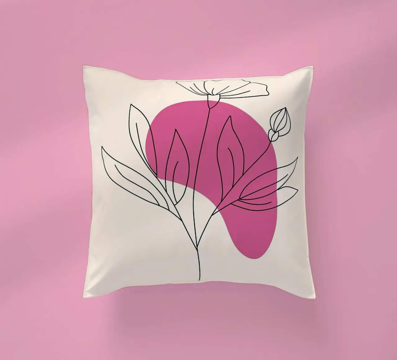 Minimal Flower decorative cushion by FlowersShop