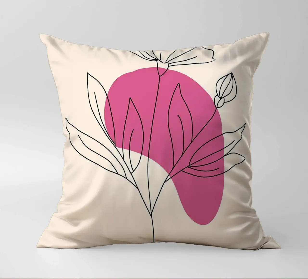 Minimal Flower decorative cushion by FlowersShop