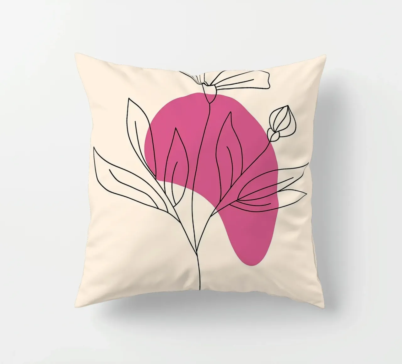 Minimal Flower decorative cushion by FlowersShop