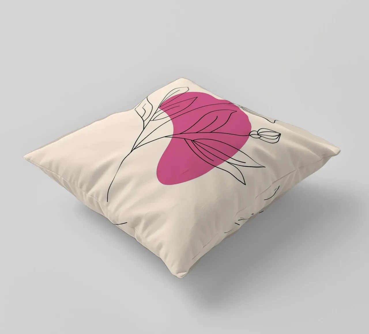 Minimal Flower decorative cushion by FlowersShop