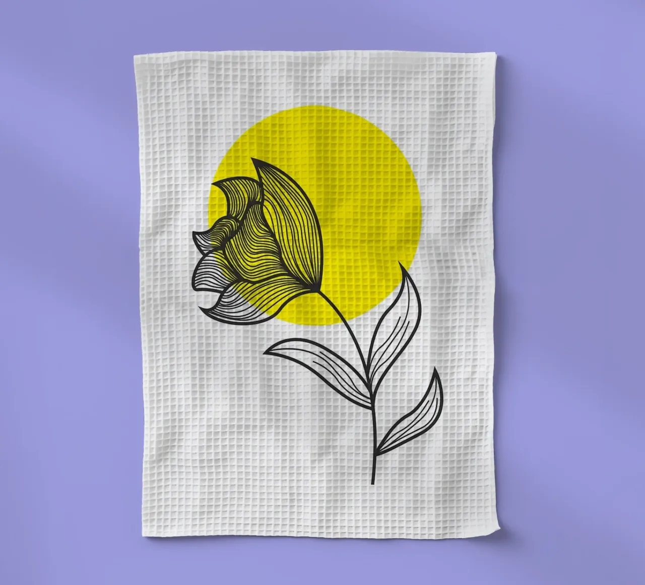 fiore e sole canovaccio da cucina da FlowersShop
