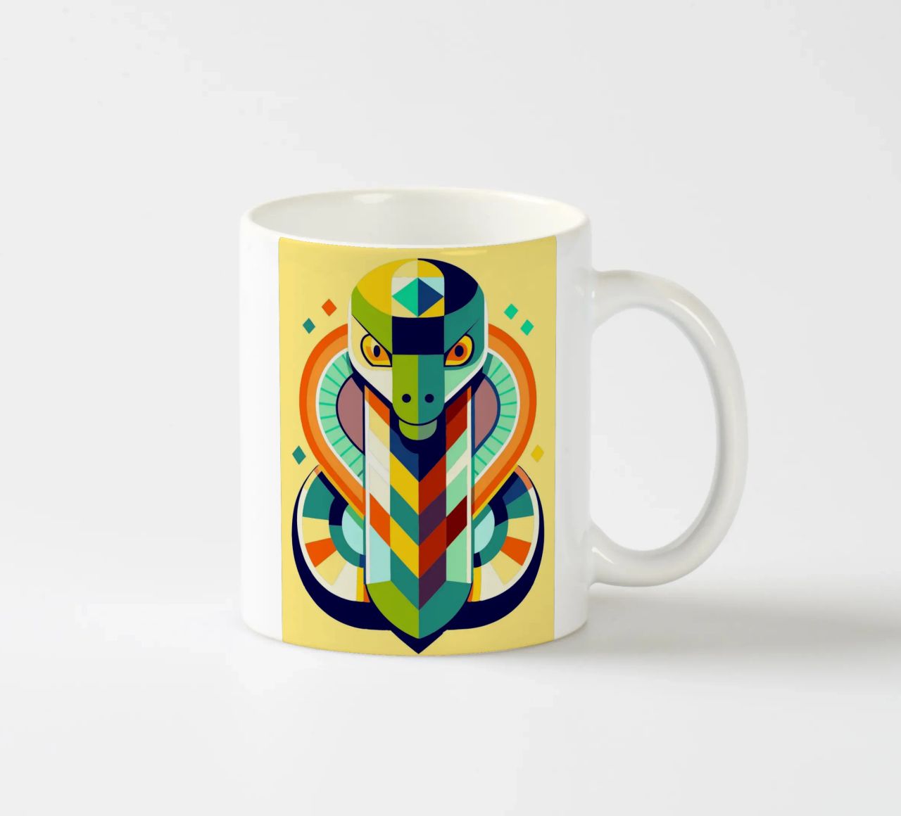 serpente cobra tazza in ceramica da nemaro