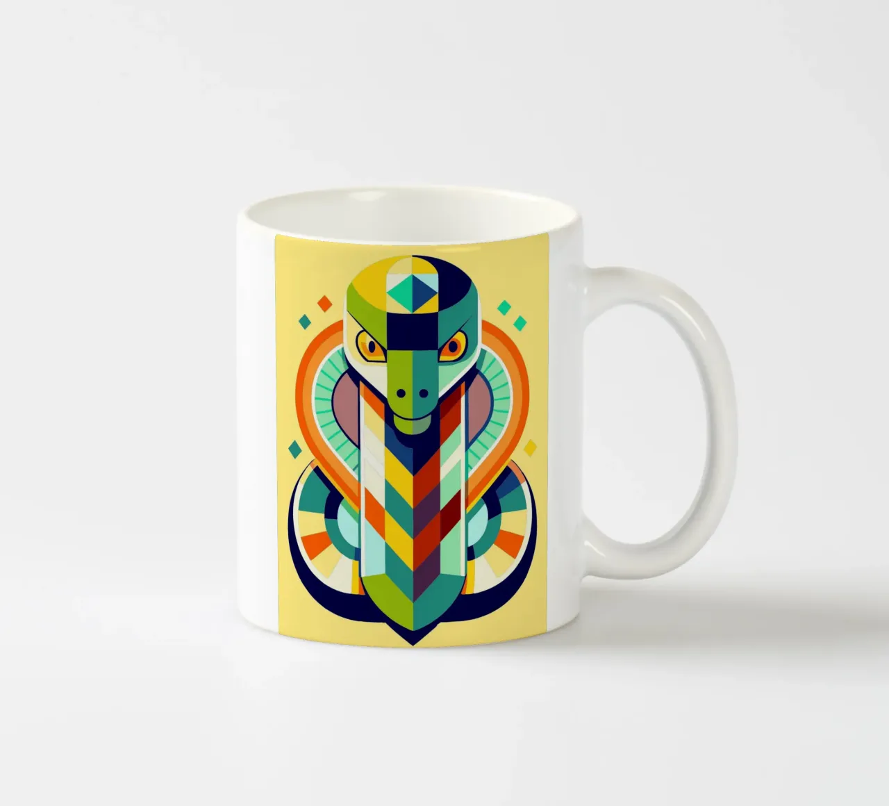 serpente cobra tazza in ceramica da nemaro