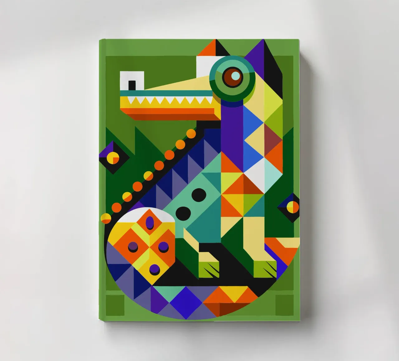 crocodile geometrics ilustration notebook by nemaro