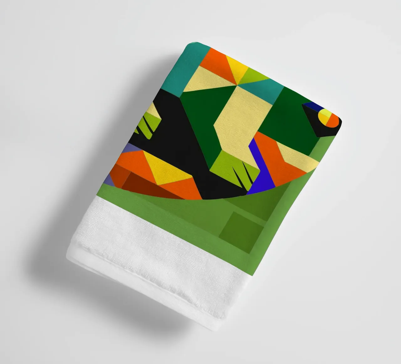 crocodile geometrics ilustration towel by nemaro