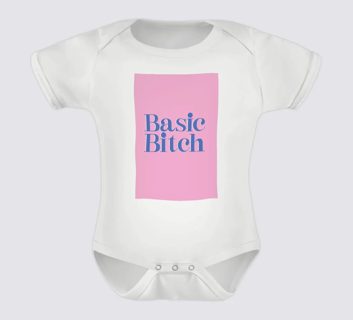 Basic Bitch short-sleeve baby romper by Ayleen