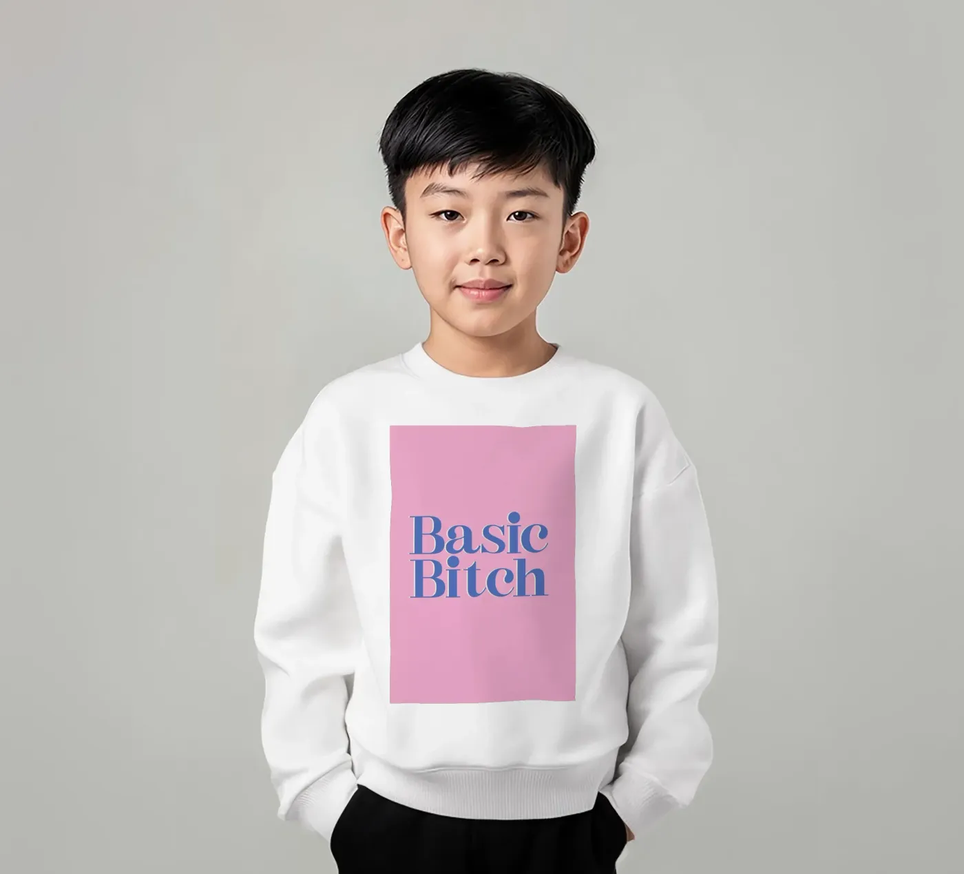 Basic Bitch kinder sweatshirt van Ayleen