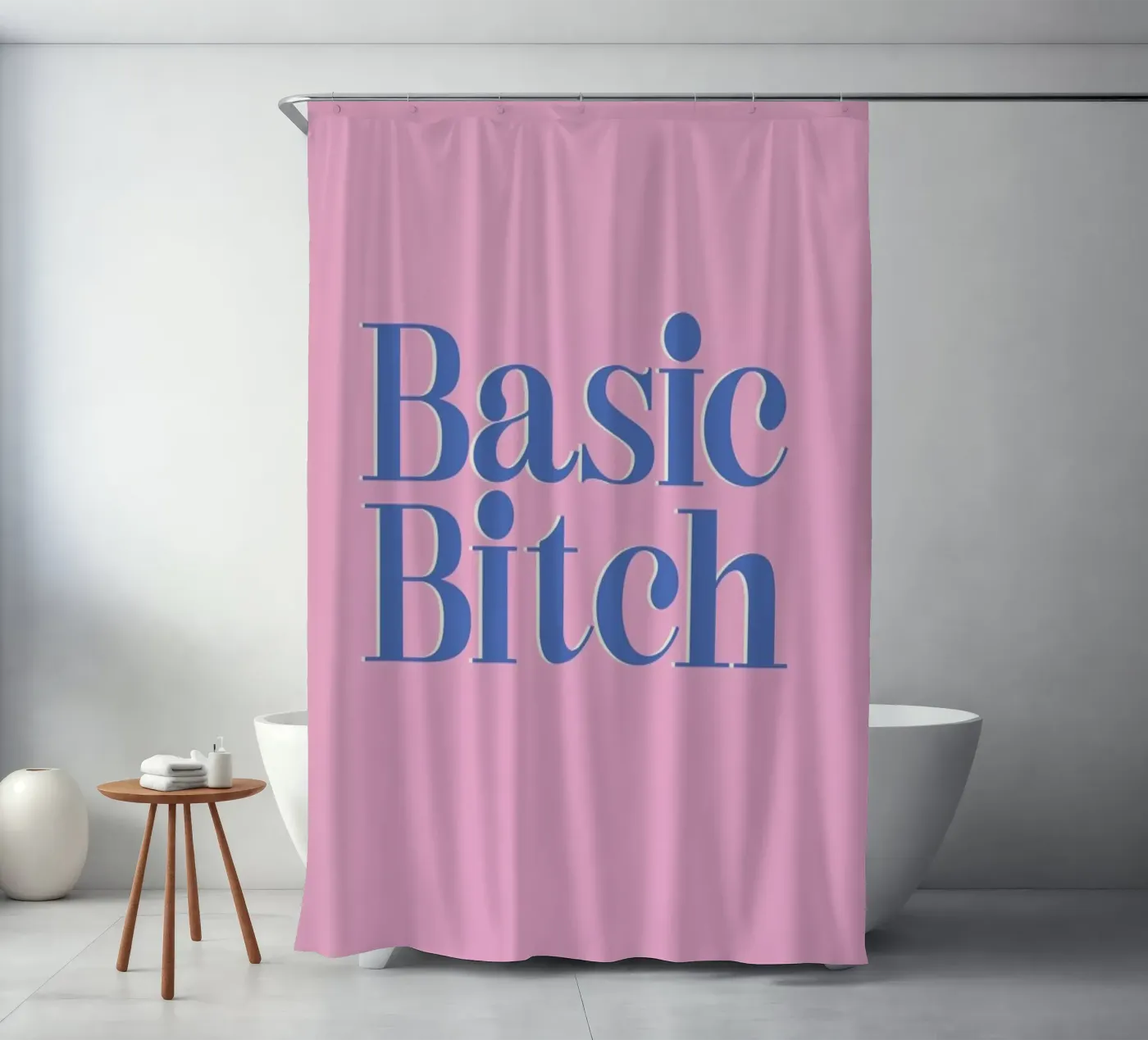 Basic Bitch shower curtain by Ayleen