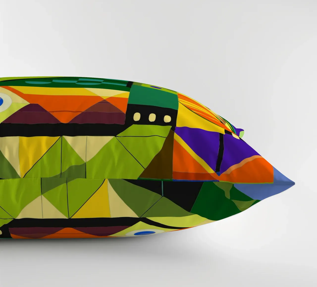 crocodile line geometrics ilustration decorative cushion by nemaro