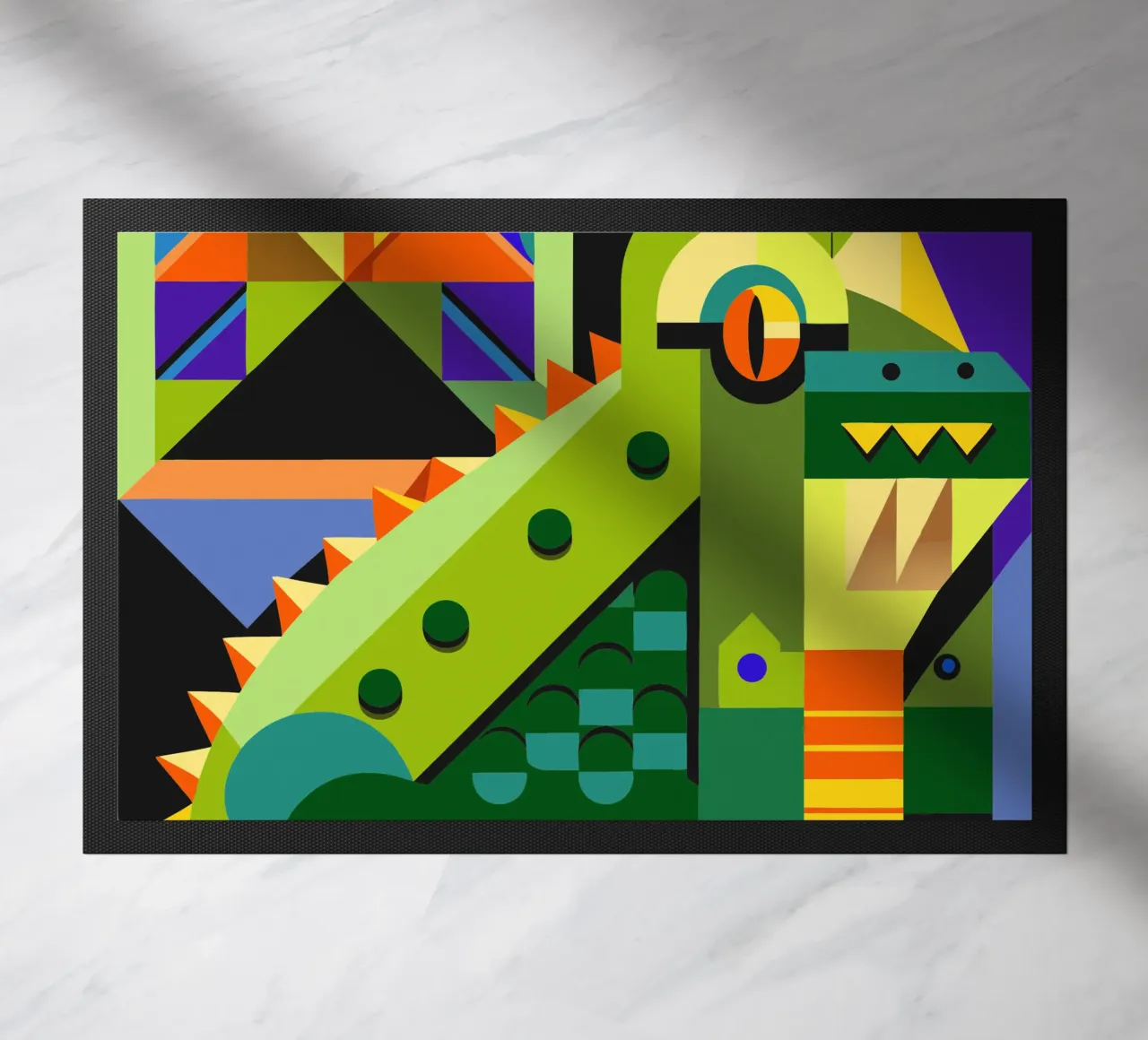 ilustración geométrica de líneas de cocodrilo felpudo de nemaro