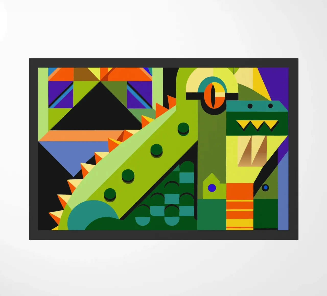 ilustración geométrica de líneas de cocodrilo felpudo de nemaro