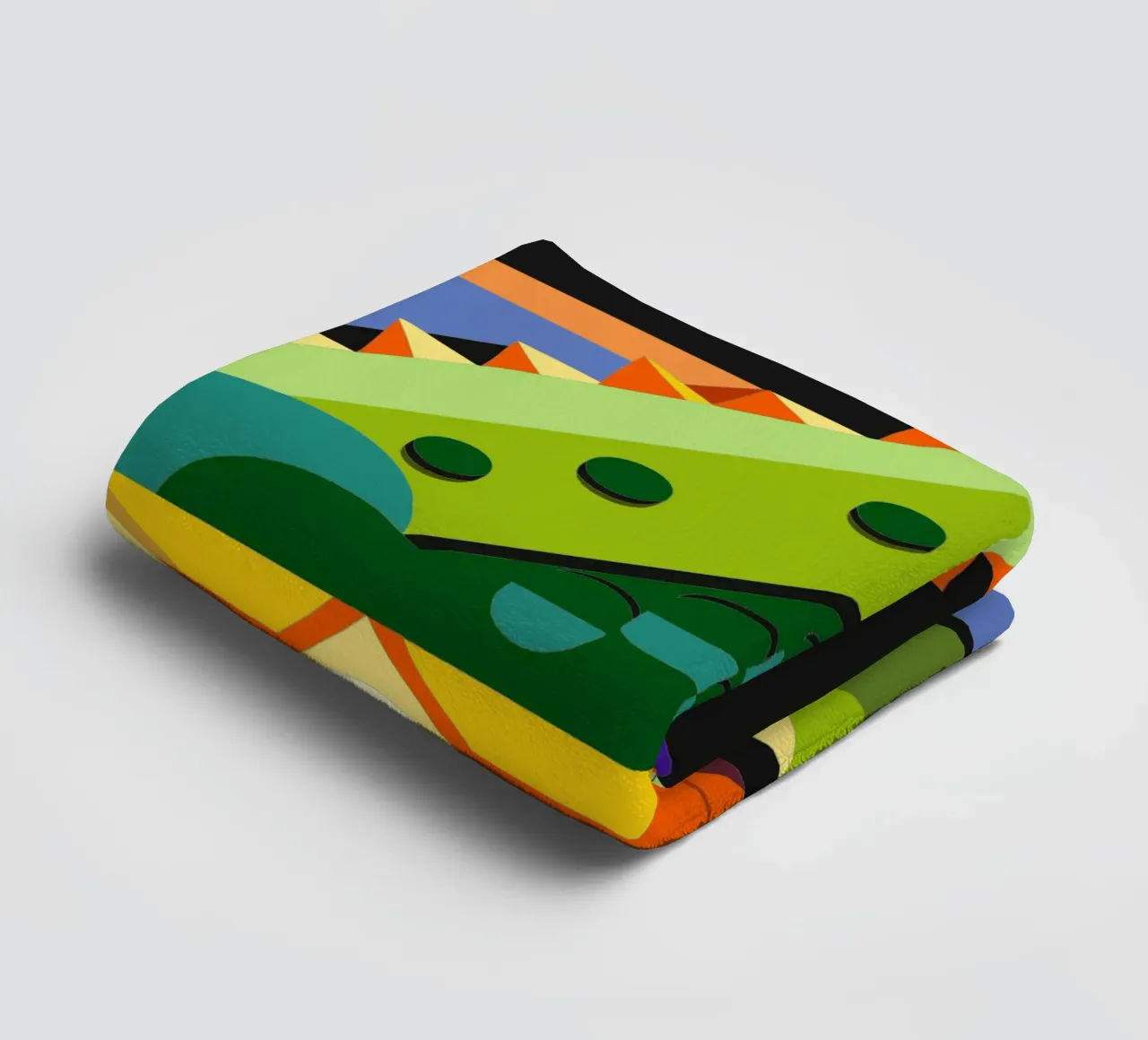 crocodile line geometrics ilustration towel by nemaro