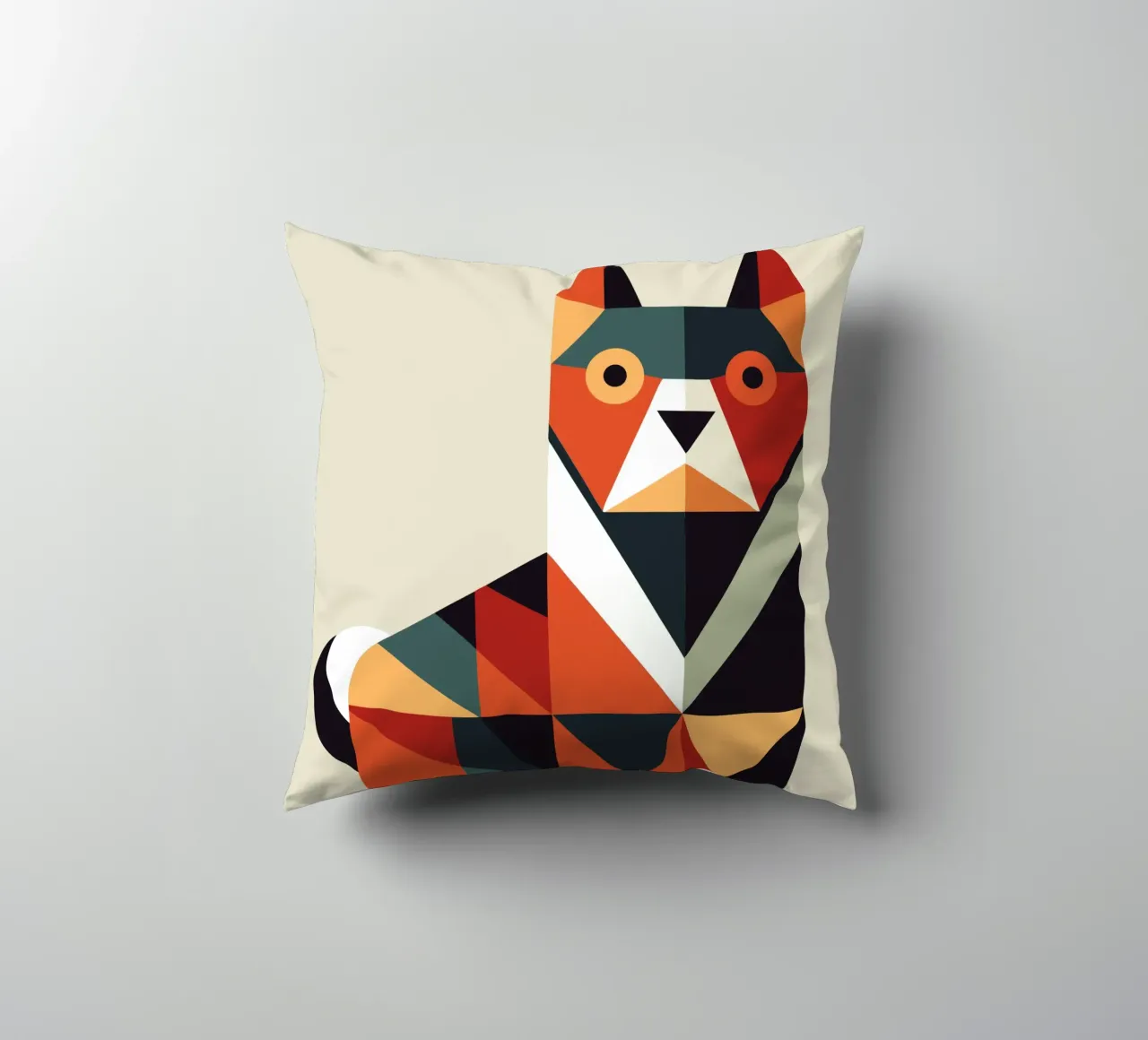 ilustrazione geometrica del cane cuscino da nemaro