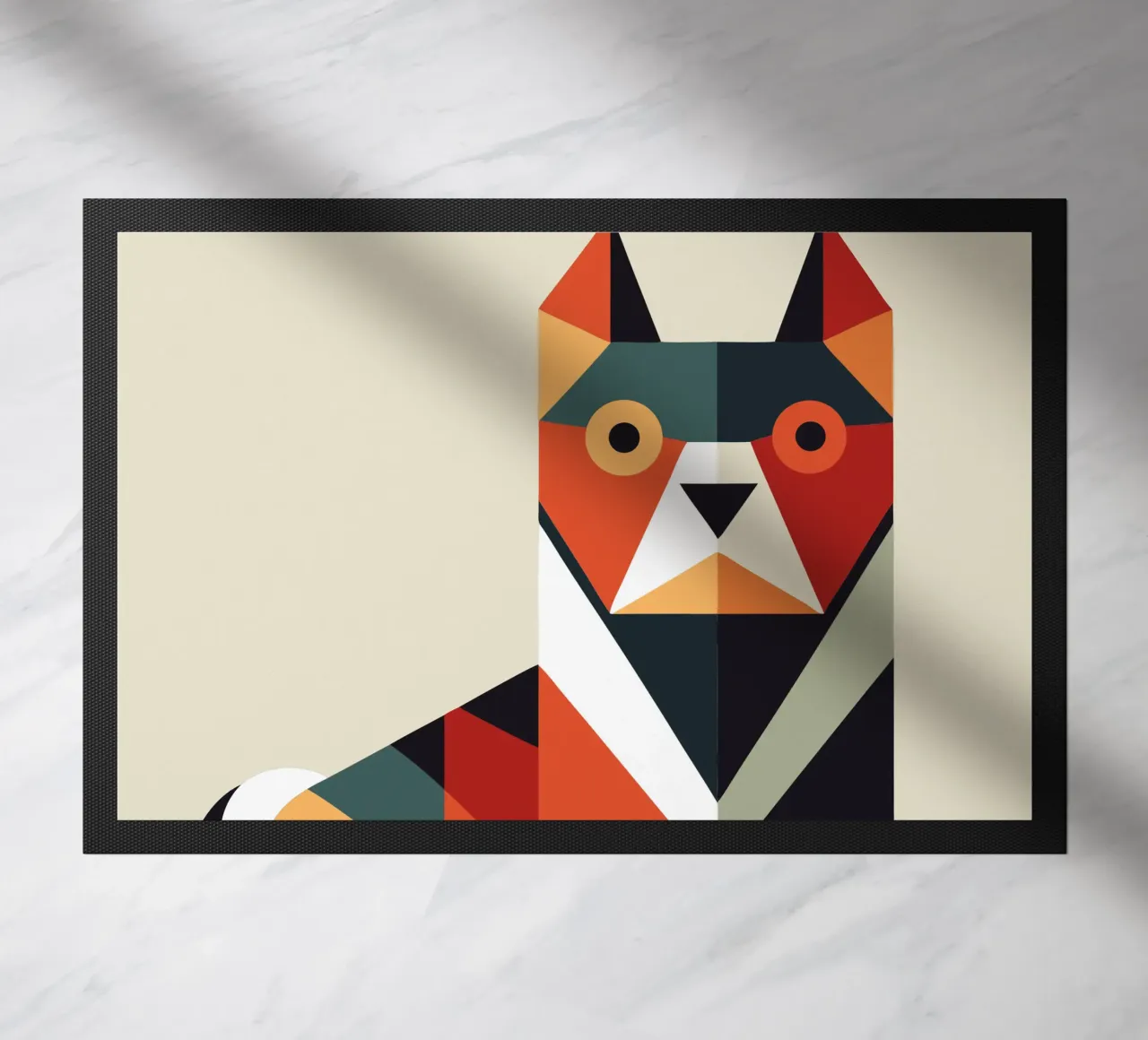 ilustrazione geometrica del cane zerbino da nemaro