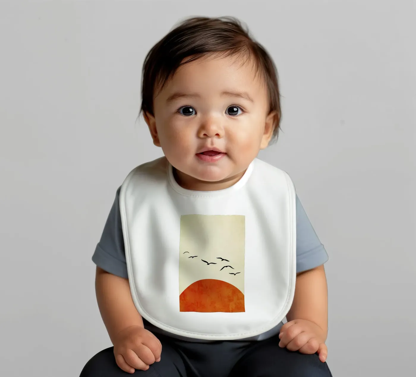 Sunset Dreams baby bib by Kubistika