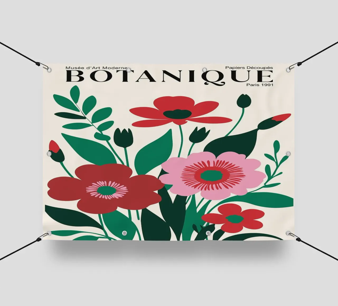 Arte botanica francese telo in pvc da FlowersShop